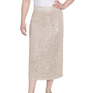 *3/25 or 2/$20* NWOT Festive New Years Party Sequin Sparkle Long Midi Skirt